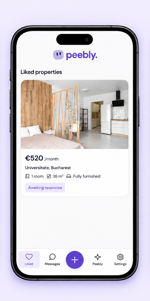 Current renter Liked screen showing saved property interests